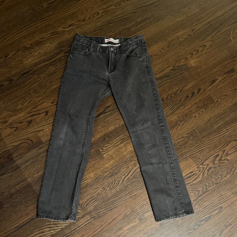 Levis 513 Slim Straight black faded jeans